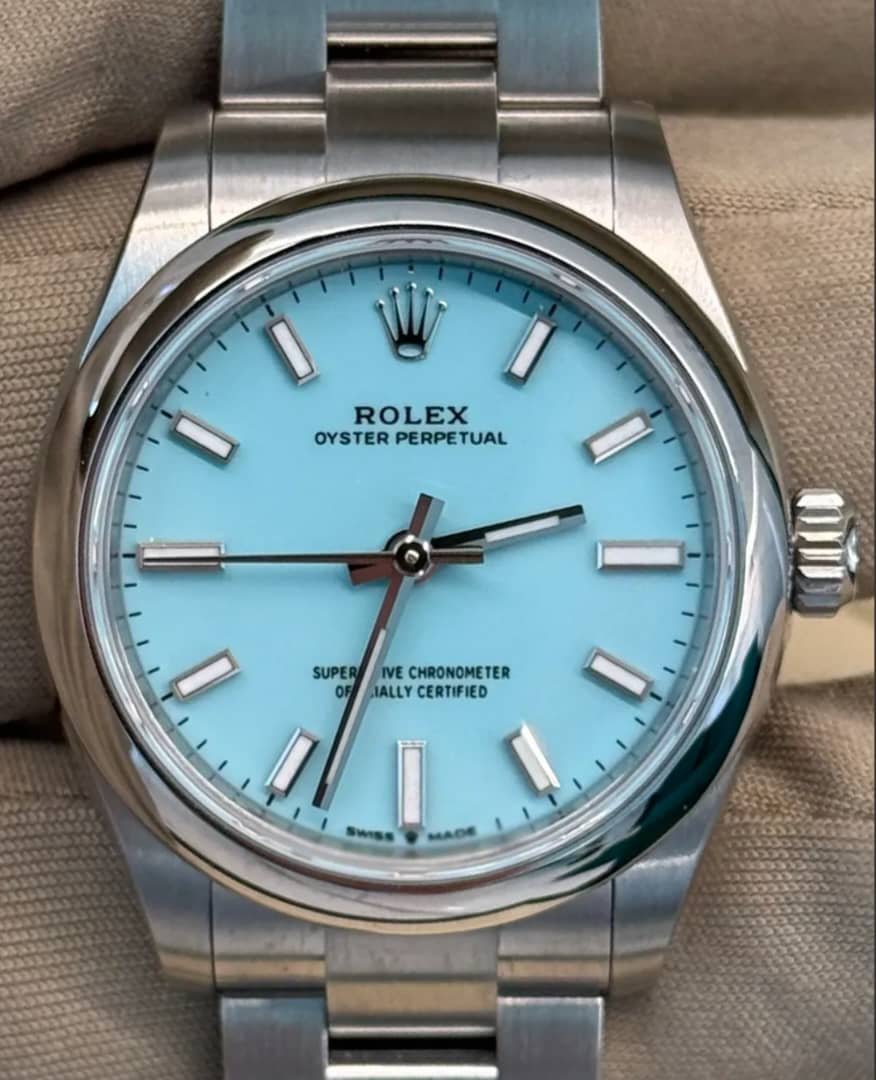 Rolex Oyster Perpetual 31mm "Tiffany" Turquoise Blue Dial Smooth Domed Bezel Oyster Bracelet 277200 | 2025 New Full Set — The Most Coveted OP Dial