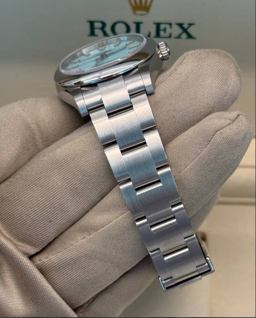 Rolex Oyster Perpetual 31mm "Tiffany" Turquoise Blue Dial Smooth Domed Bezel Oyster Bracelet 277200 | 2025 New Full Set — The Most Coveted OP Dial - Image 4