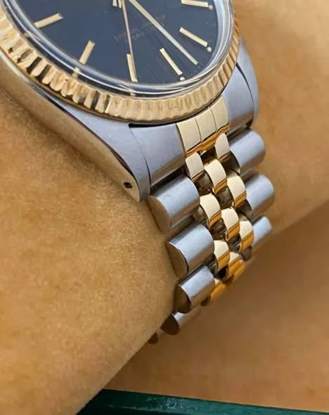 Rolex Datejust 36 Two-Tone Blue Tapestry Dial Jubilee Bracelet 16013 | Vintage 1986 - Image 4