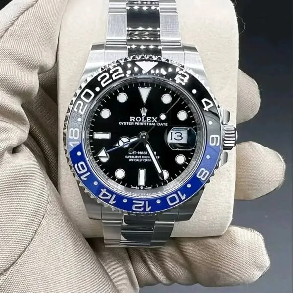 Rolex GMT-Master II "Batman" 40mm Black Dial Black & Blue Cerachrom Bezel Oyster Bracelet 126710BLNR | 2025 Mint Full Set