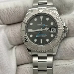 Rolex Yacht-Master 37mm "Rolesium" Rhodium Dial 950 Platinum Bidirectional Bezel Oyster Bracelet 268622 | 2021 Full Set