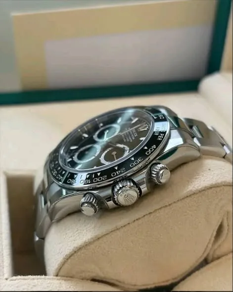Rolex Cosmograph Daytona 40mm Black "Reverse Panda" Dial Black Cerachrom Tachymeter Bezel Oyster Bracelet 126500LN | 2024 Full Set - Image 3