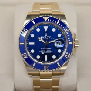 Rolex Submariner Date "Bluesy" 41mm Royal Blue Dial Blue Cerachrom Bezel Solid 18k Yellow Gold Oyster Bracelet 126618LB | 2024 Full Set