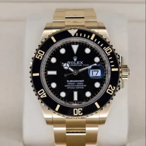 Rolex Submariner Date "Blacksy" 41mm Black Dial Black Cerachrom Bezel Solid 18k Yellow Gold Oyster Bracelet 126618LN | 2023 Full Set