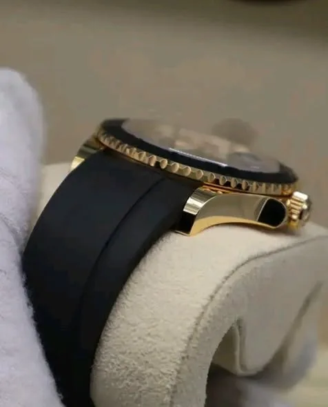 Rolex Yacht-Master 42mm Black Dial Matte Black Cerachrom Bidirectional Bezel Solid 18k Yellow Gold Oysterflex Strap 226658 | 2024 Mint Full Set - Image 3