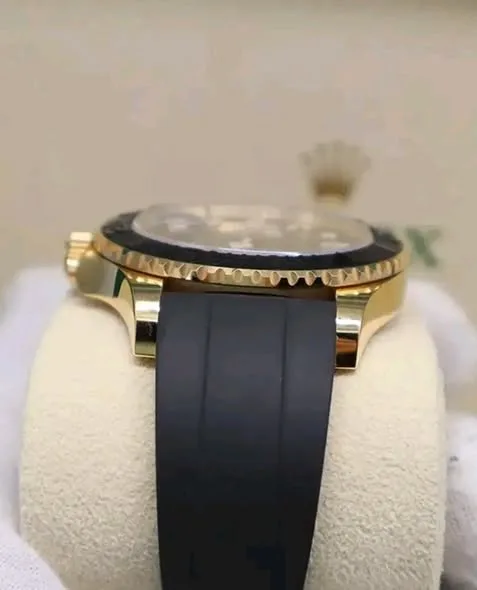 Rolex Yacht-Master 42mm Black Dial Matte Black Cerachrom Bidirectional Bezel Solid 18k Yellow Gold Oysterflex Strap 226658 | 2024 Mint Full Set - Image 4