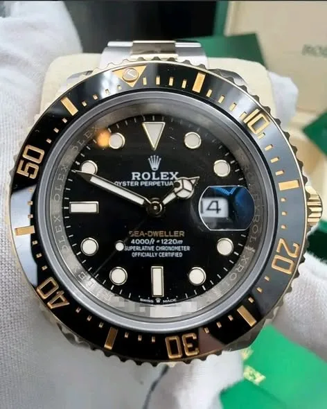 Rolex Sea-Dweller 43mm Black Dial Yellow Rolesor — Black Cerachrom Bezel Two-Tone Yellow Gold & Steel Oyster Bracelet 126603 | 2025 Brand New Full Set