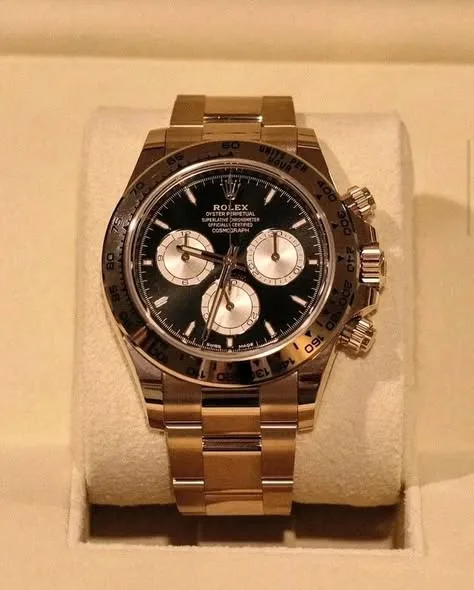 Rolex Cosmograph Daytona 40mm Black "Reverse Panda" Dial Solid 18k Everose Gold Tachymeter Bezel Oyster Bracelet 126505 | 2025 Full Set - Image 3
