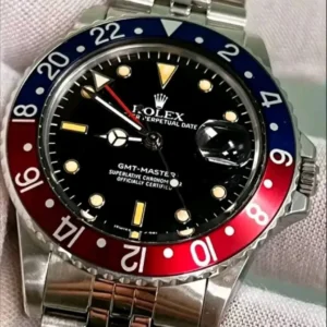 Rolex GMT-Master 40mm "Pepsi" Black Dial Jubilee Bracelet 16750 | Vintage 1980s Full Set