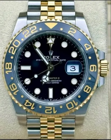 Rolex GMT-Master II "Bumblebee / Zombie" 40mm Black Dial Black & Grey Cerachrom Bezel Two-Tone Yellow Rolesor Jubilee Bracelet 126713GRNR | 2025 Full Set - Image 2