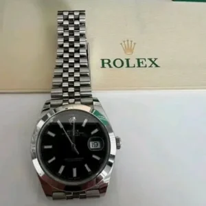 Rolex Datejust 41 Black Dial Smooth Bezel Jubilee Bracelet 126300 | 2020