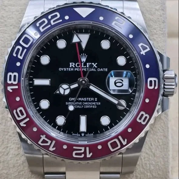 Rolex GMT-Master II "Pepsi" 40mm Black Dial Red & Blue Cerachrom Bezel Oyster Bracelet 126710BLRO | 2023 Full Set - Image 2