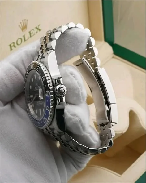 Rolex GMT-Master II "Batgirl" 40mm Black Dial Black & Blue Cerachrom Bezel Jubilee Bracelet 126710BLNR | 2019 First-Generation Full Set - Image 2